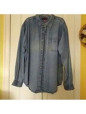  Steve & Barry's Faded Blue Jean Men Shirt Size XXL